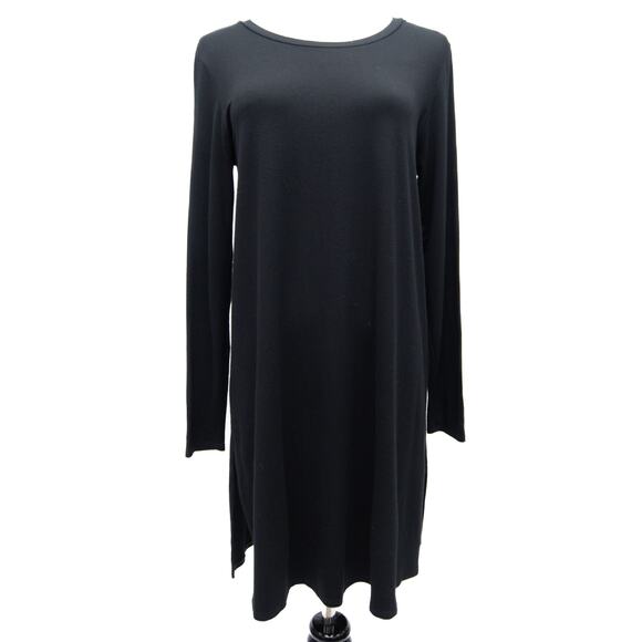 Eileen Fisher Black Long Sleeve Crew Neck Tunic Size Small - Picture 1 of 9